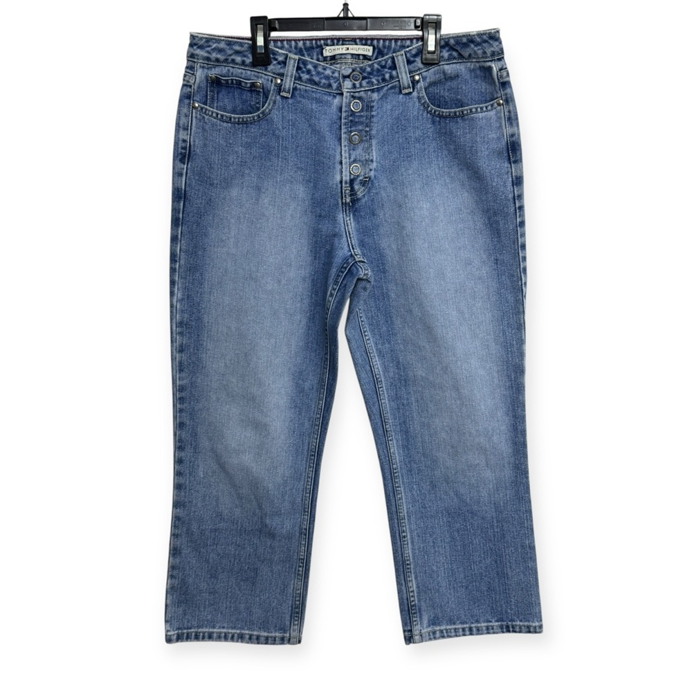 Tommy Hilfiger Wide Leg Cropped‎ Blue Jeans Size 10